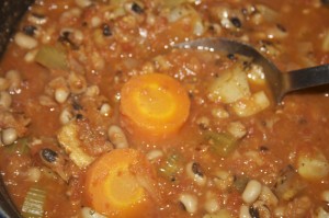 Post image for Delicious Frugal Foodie Dinner: Spicy Two-Bit Black-Eyed Peas with Coriander and Ginger Recipe