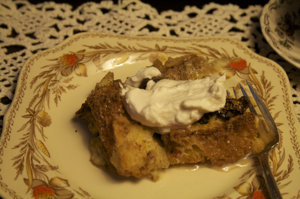 Post image for Rustic Bread Pudding With Bourbon Whipped Cream Recipe