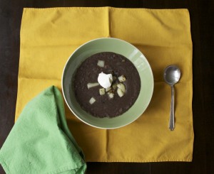 Post image for Two-Bit Black Bean Soup with Pan-Fried Potatoes