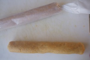 Wrap dough logs tightly in wax paper and twist ends to seal.