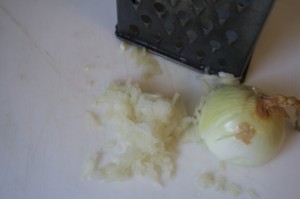 Grate onion....