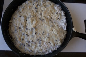This recipe creates a wet dough.