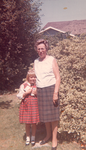 Grandma and me, Porterville, California, 1960s