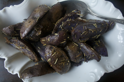 Purple Potatoes with Rosemary and Olives Recipe