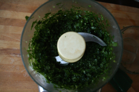 chopped-herbs-in-processor