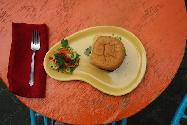 Black Bean Burger plated