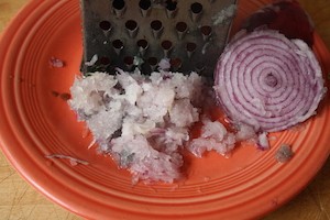 Grated onion