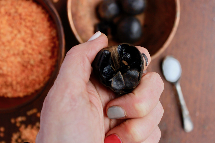 Dried black lime